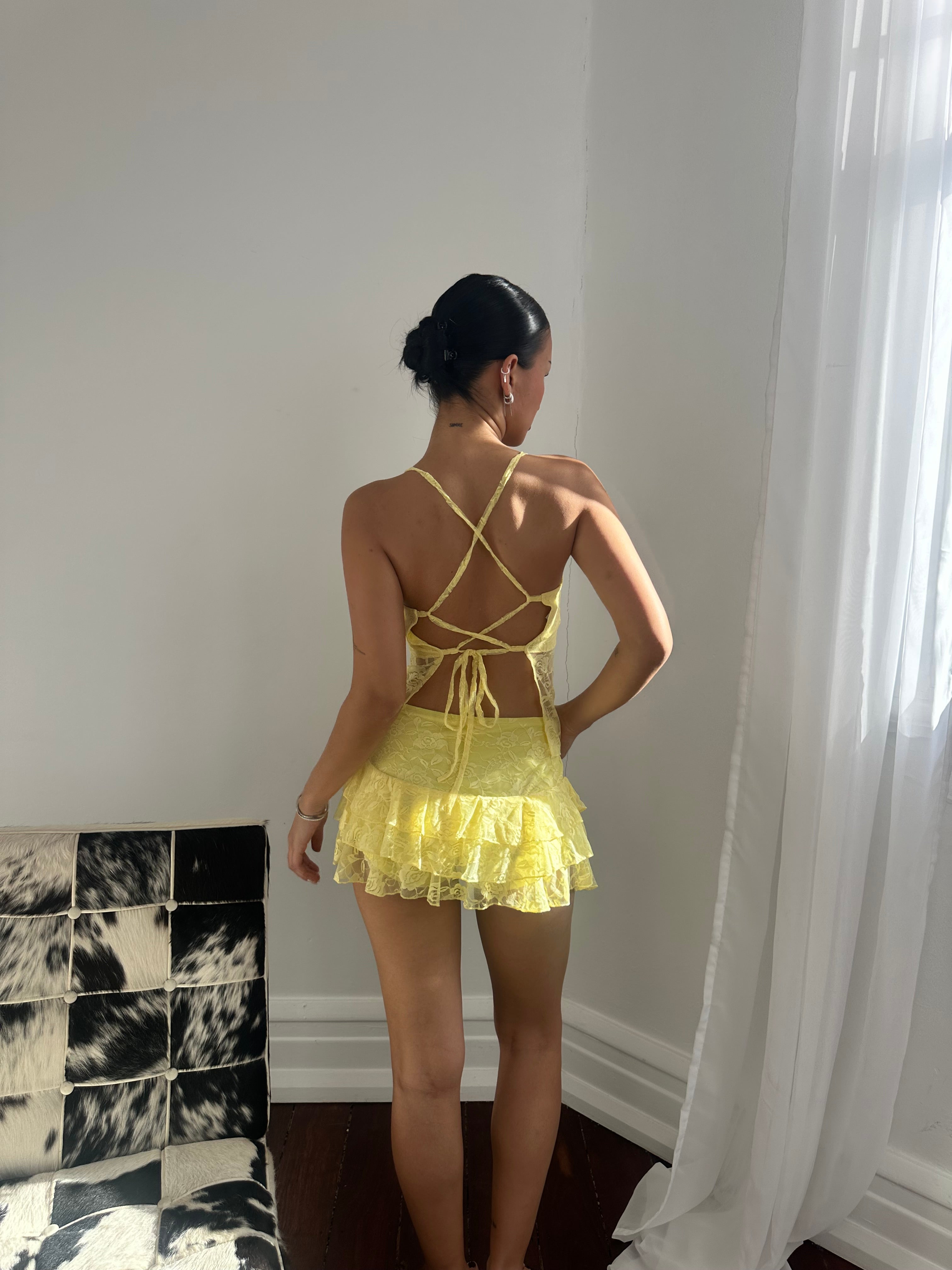 Yellow Lace Set