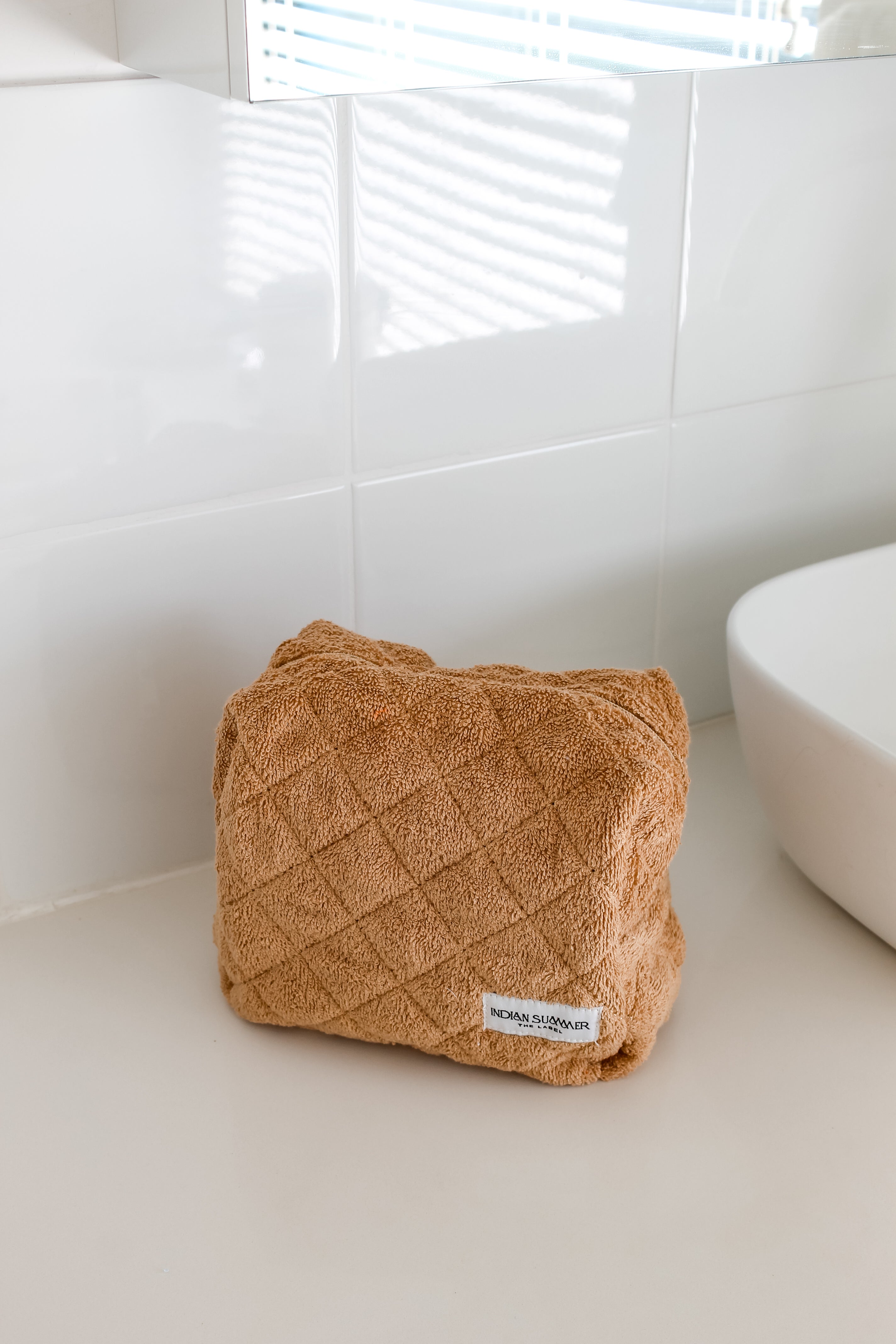 Cosmetic Bag - Brown Towelling