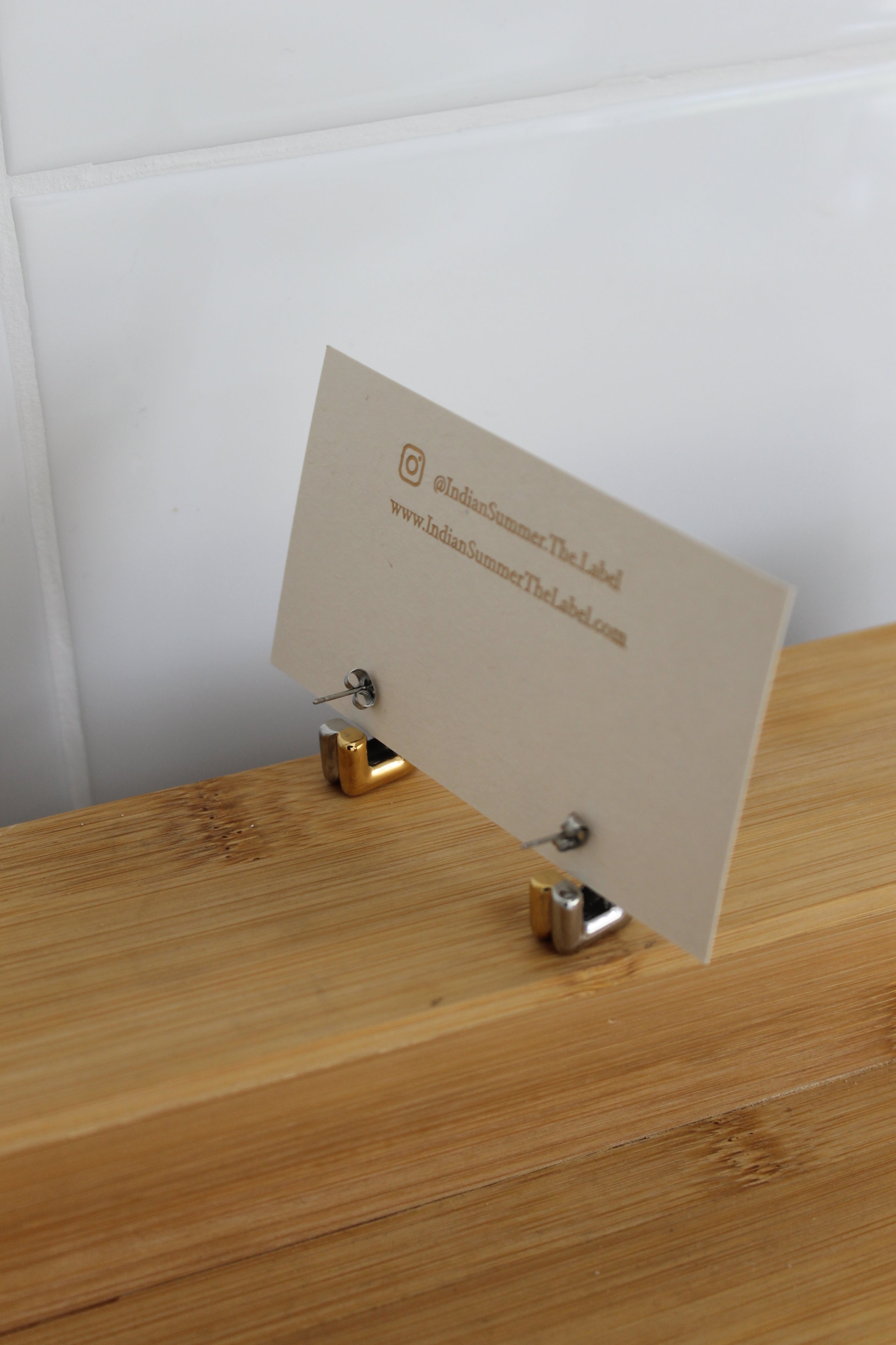 Two toned rectangle Earrings