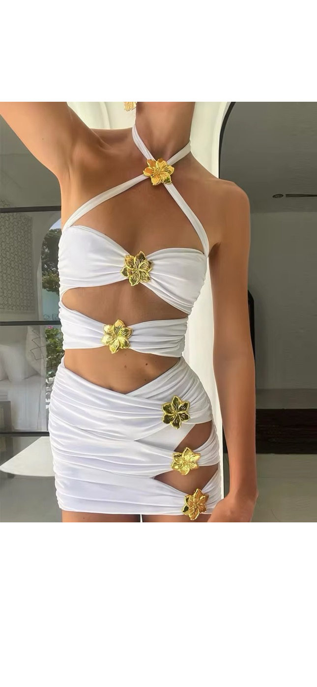 Pink OnePiece with Flower Hardware