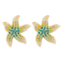 Starfish Studs - Blue Gems