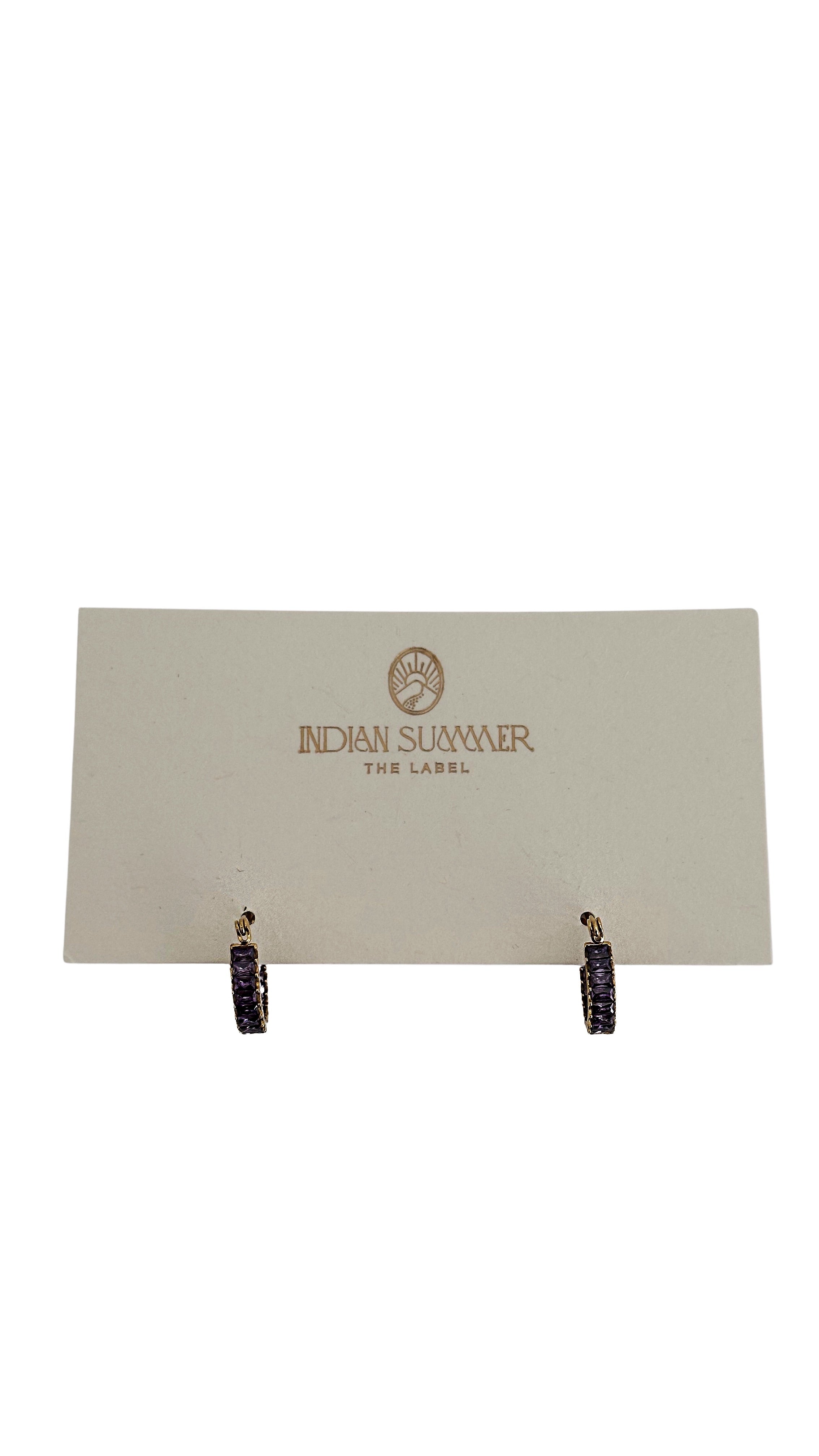 Purple Huggie earrings