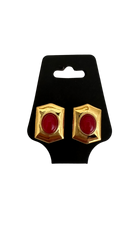 Red Enamel Earrings