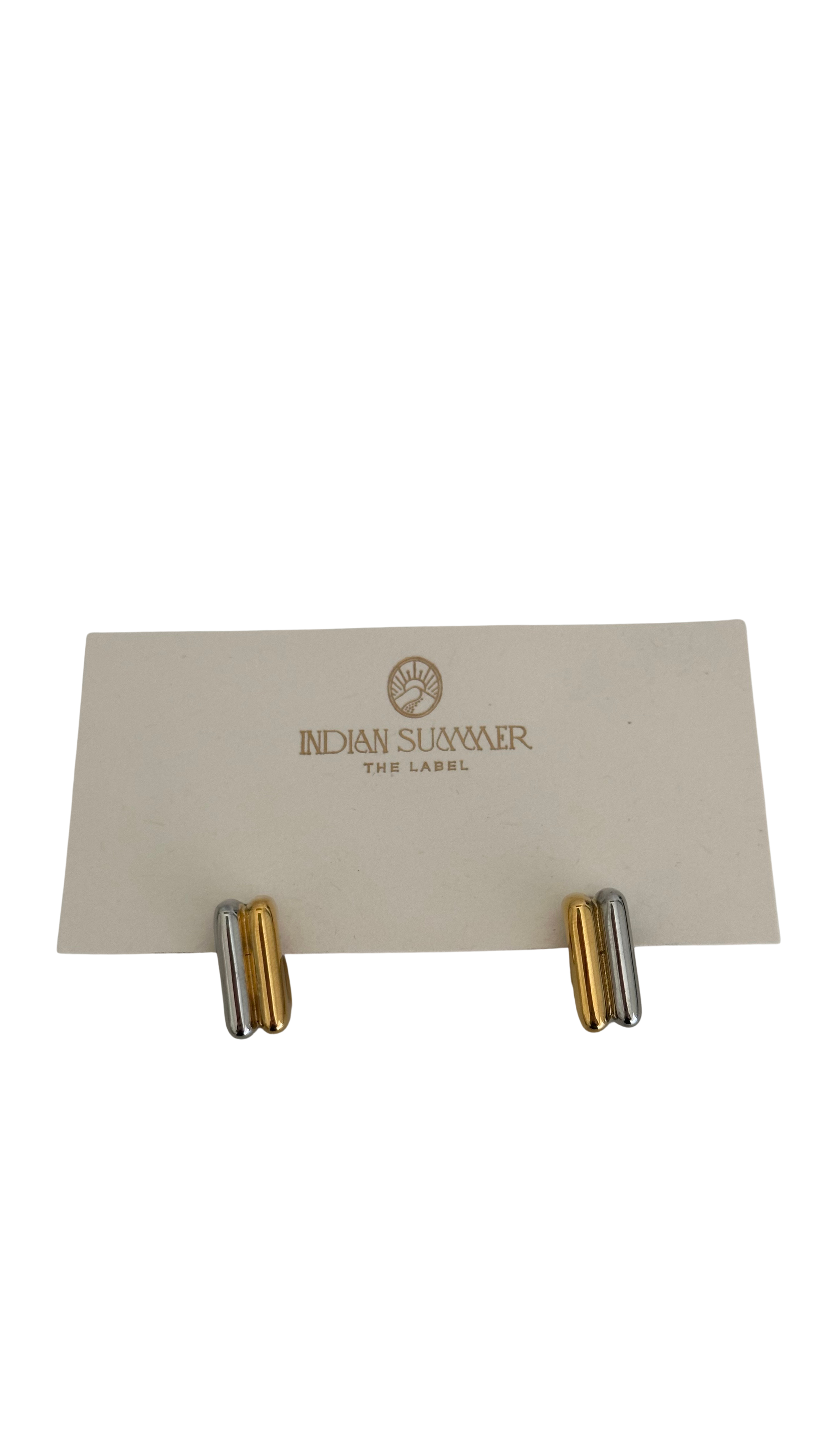 Two toned rectangle Earrings