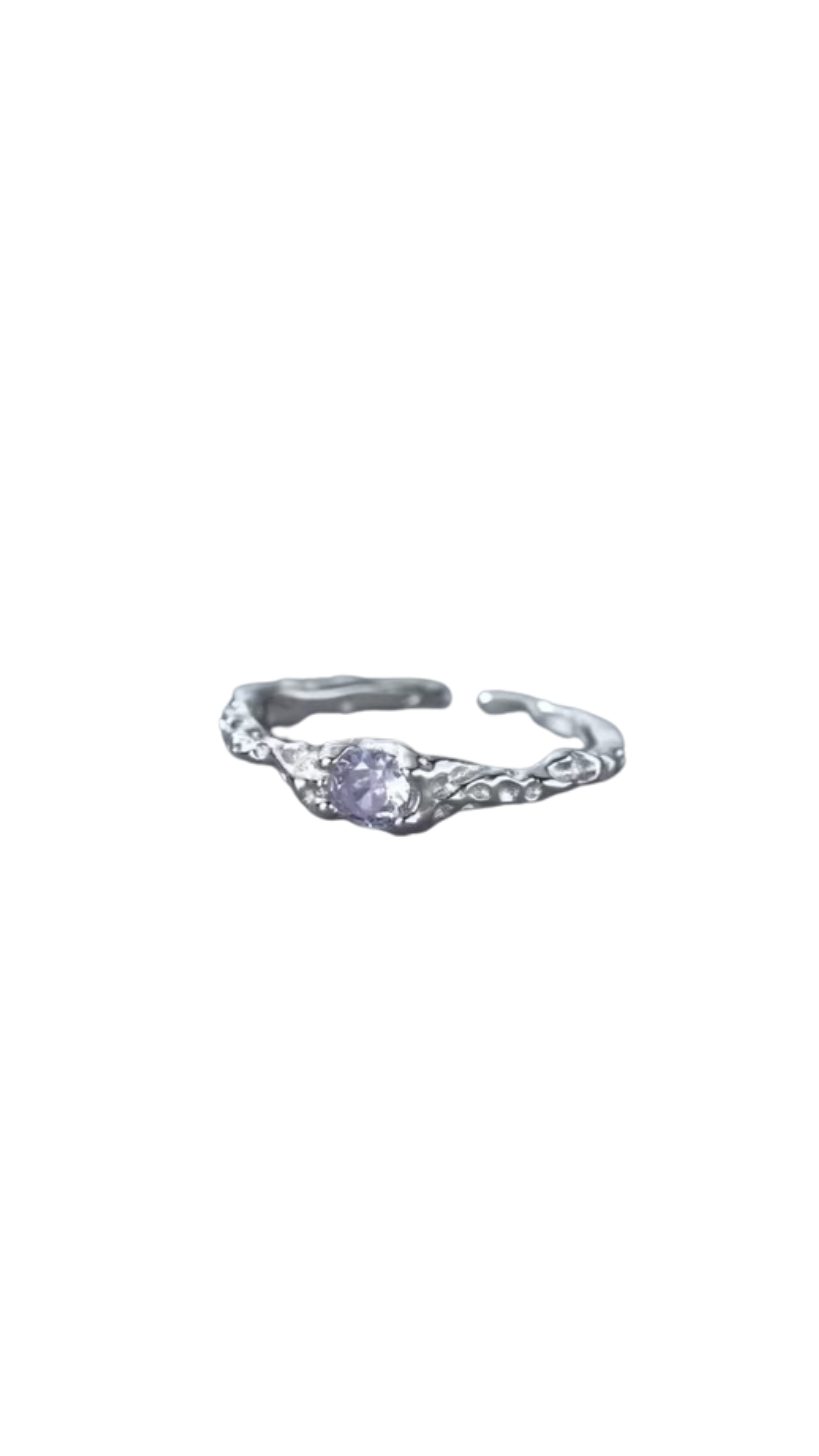 Purple Gem Ring | Silver