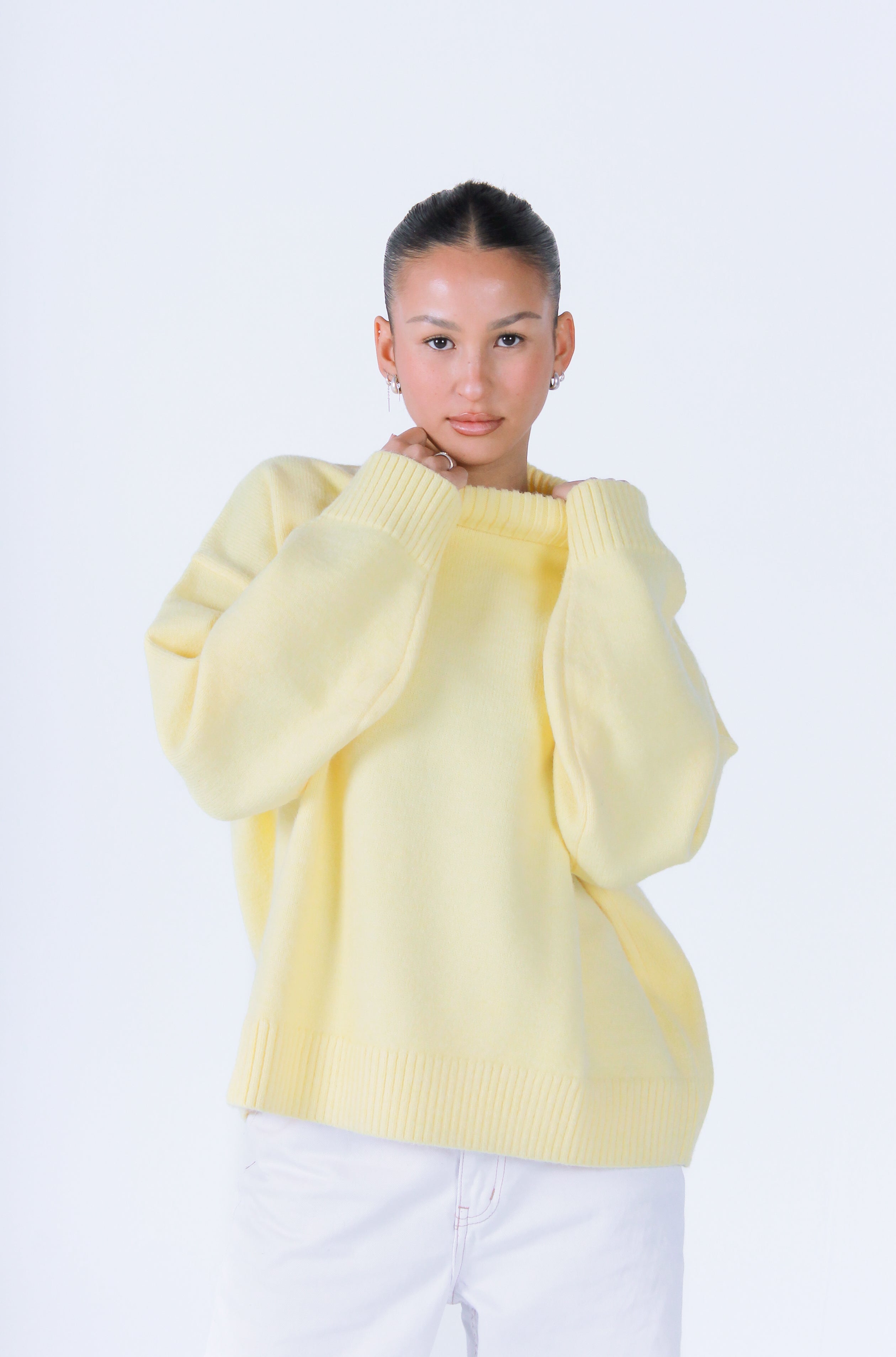Knit Crewneck Sweater | Baby Yellow