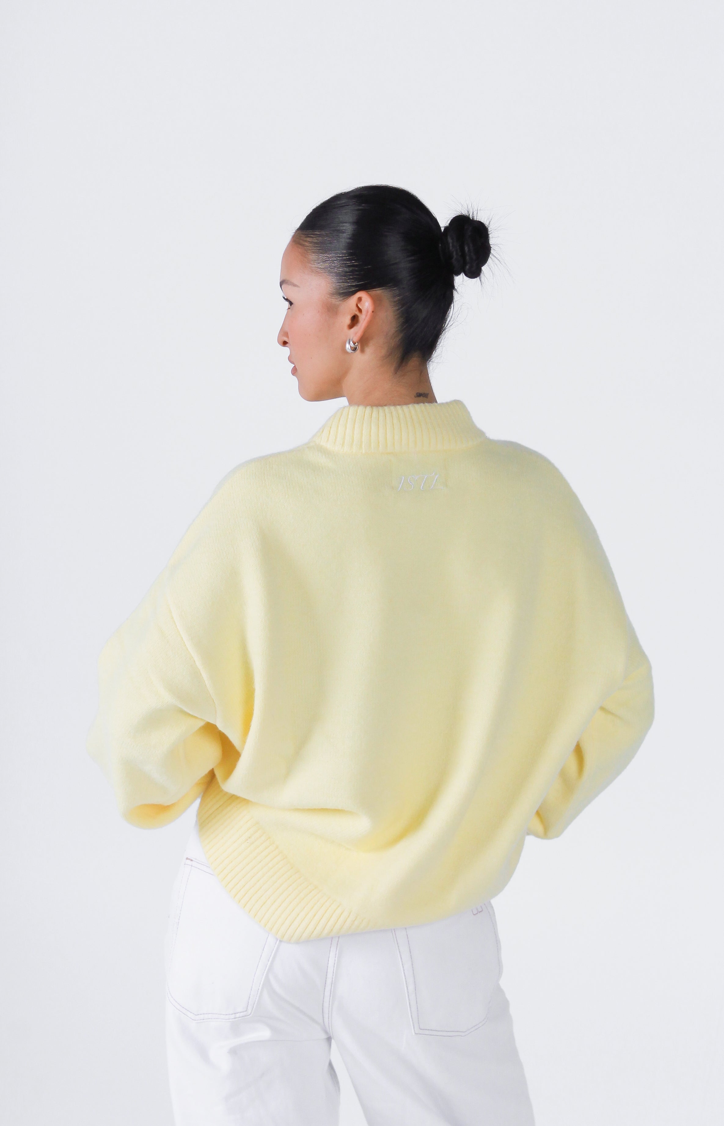 Knit Crewneck Sweater | Baby Yellow