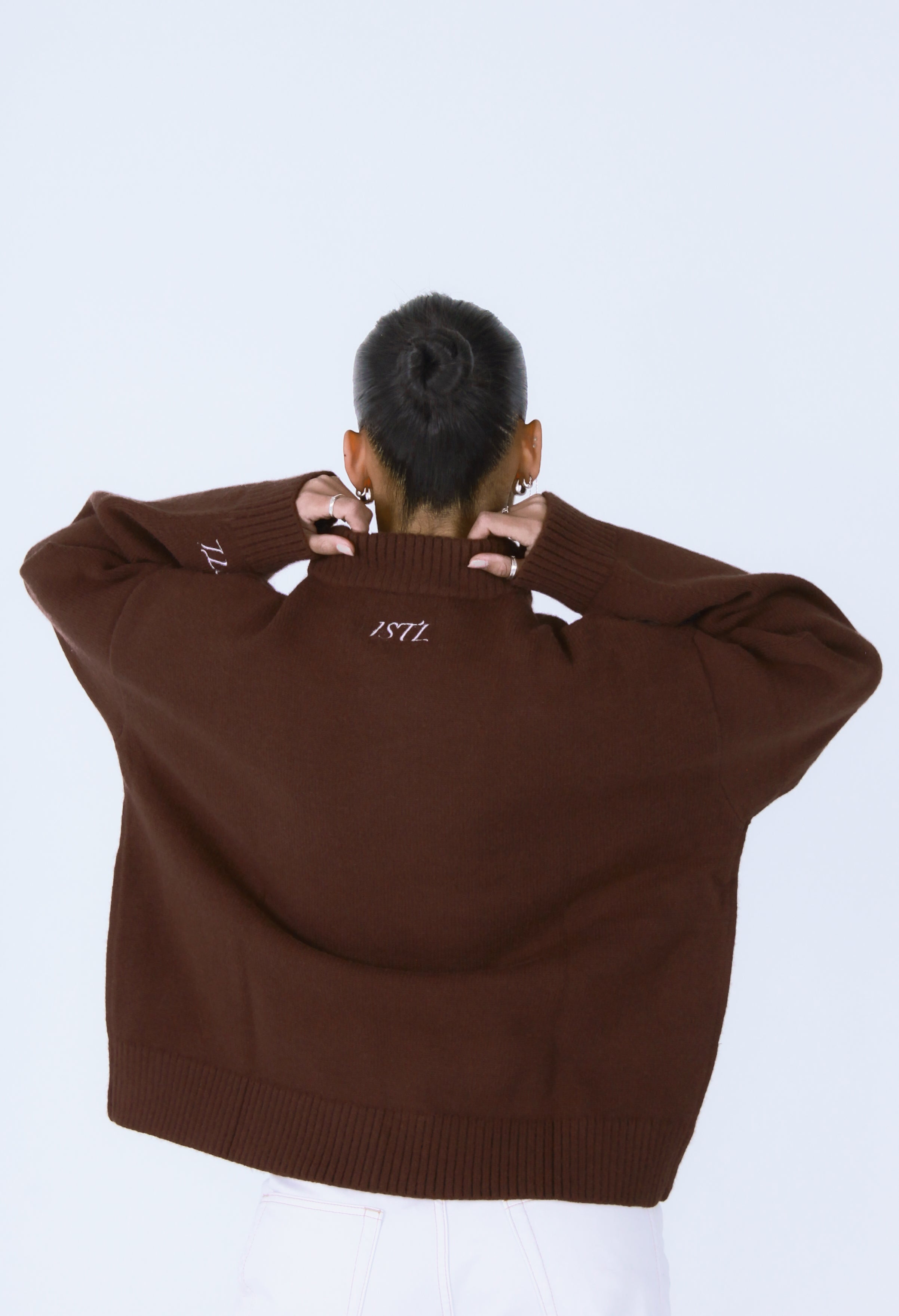 Knit Crewneck Sweater | Brown