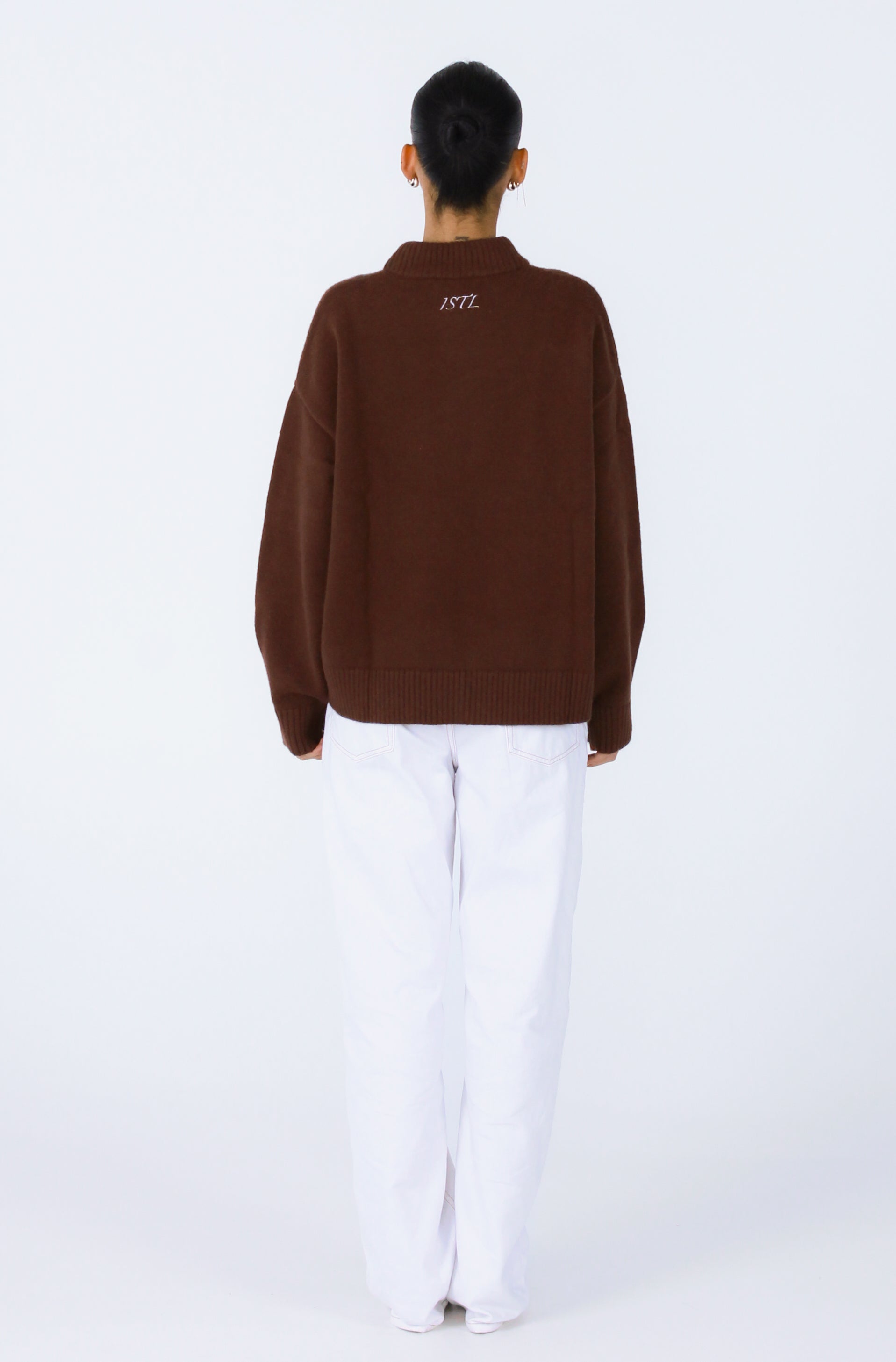 Knit Crewneck Sweater | Brown