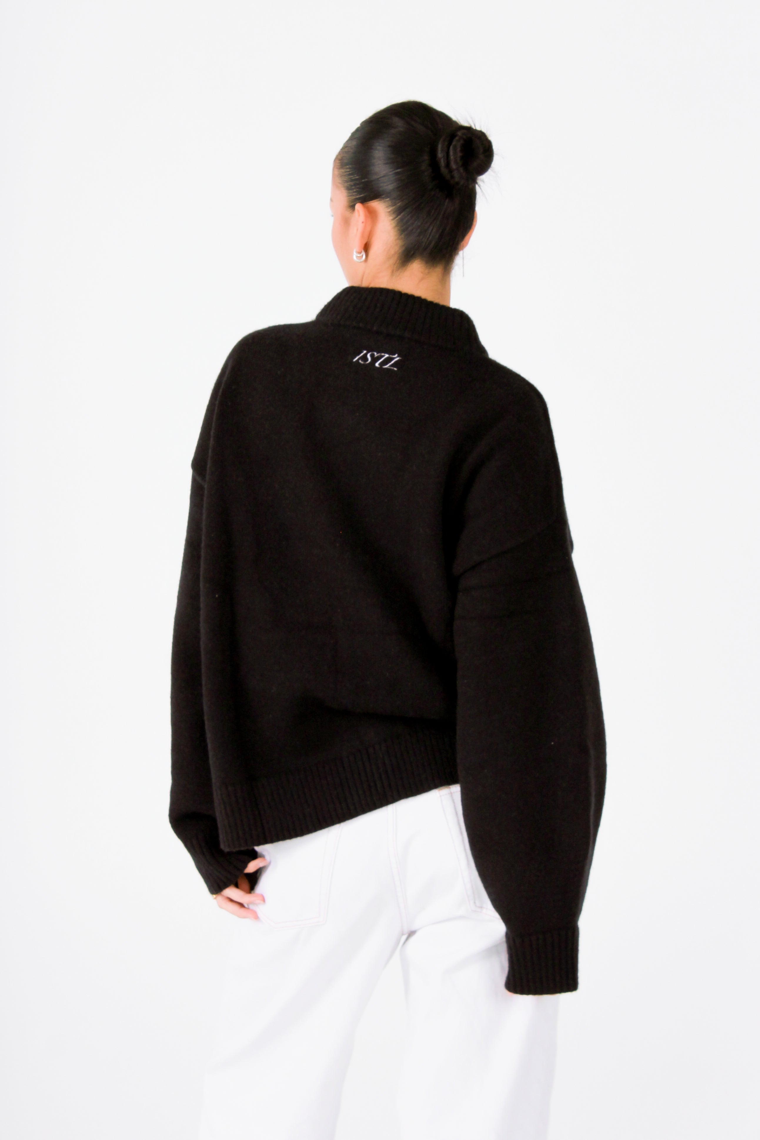 Knit Crewneck Sweater | Black