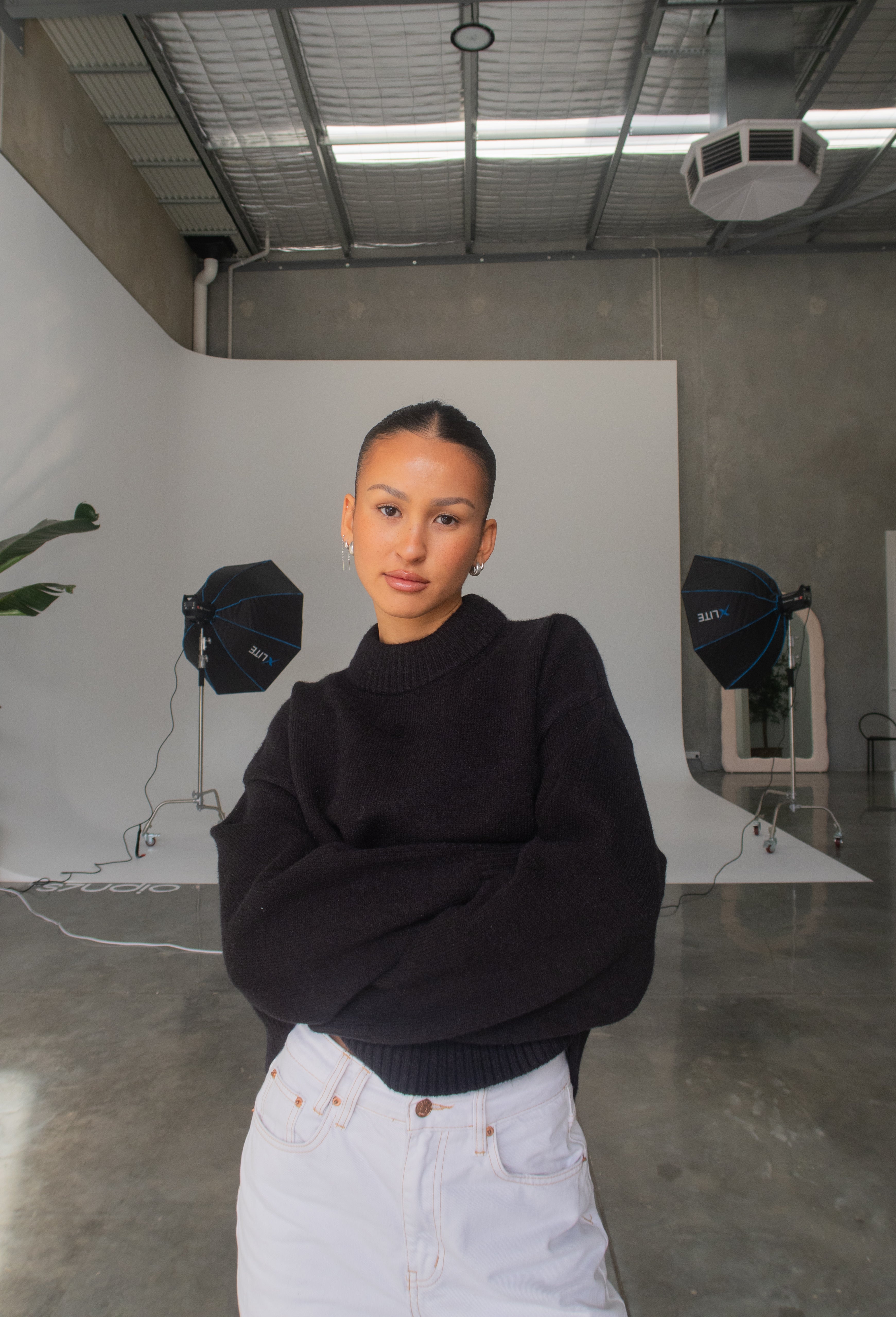 Knit Crewneck Sweater | Black