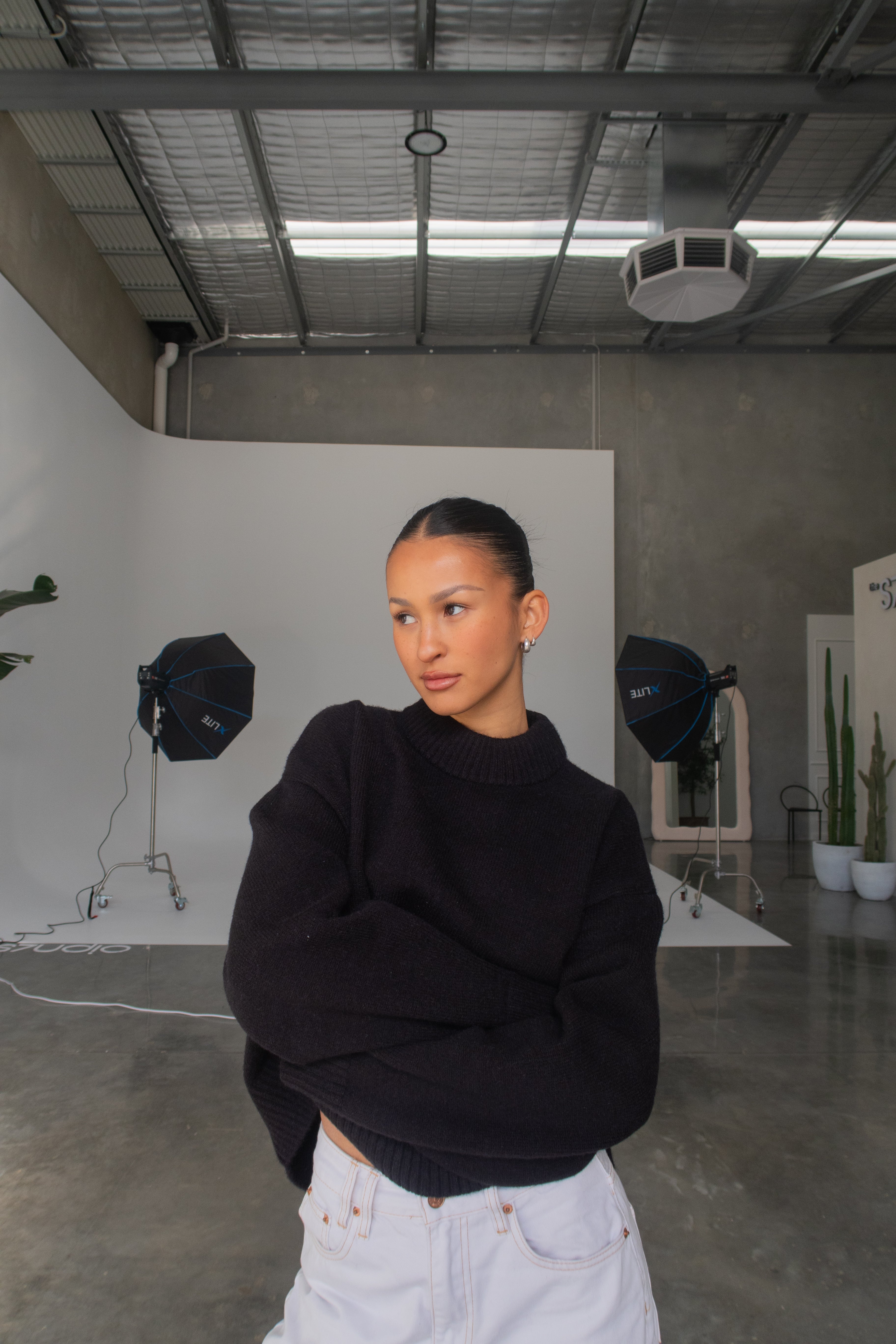 Knit Crewneck Sweater | Black