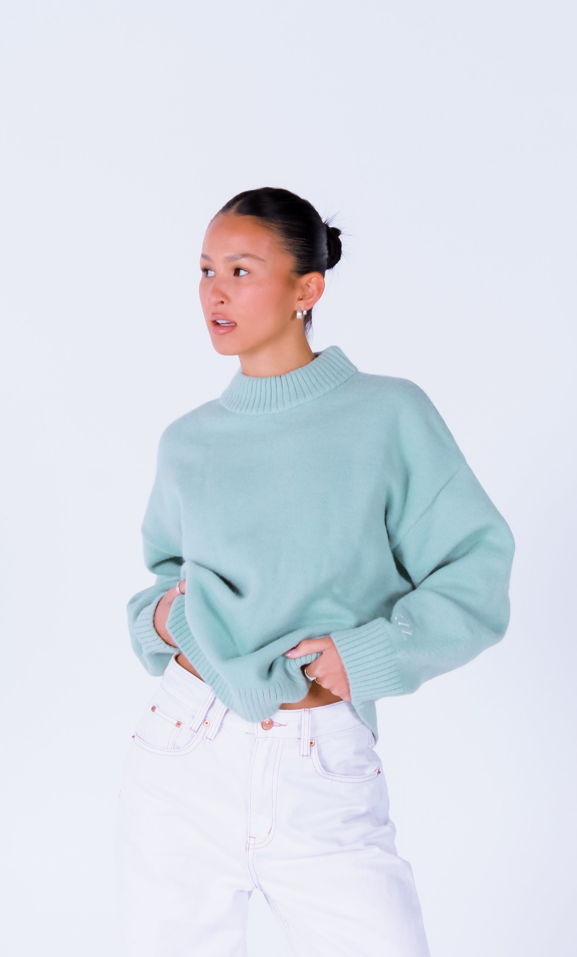 Knit Crewneck Sweater | Sage