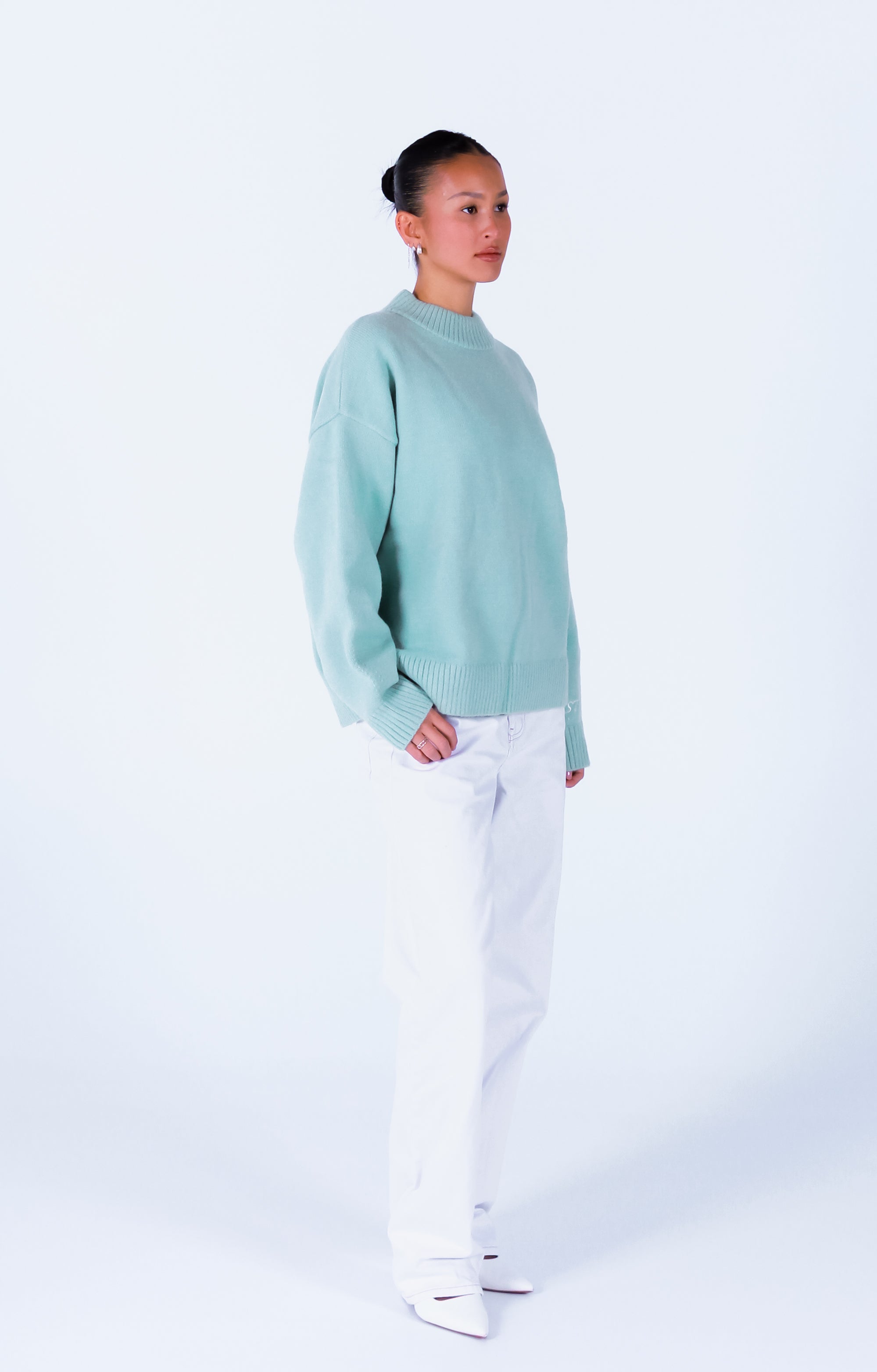 Knit Crewneck Sweater | Sage
